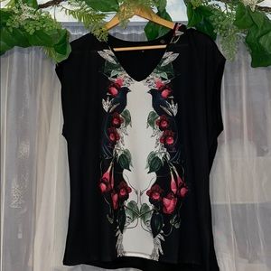 Ted Baker London Short Sleeved Floral Blouse